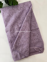 Soft kota checks saree with embroidery MSKC340 Lavender