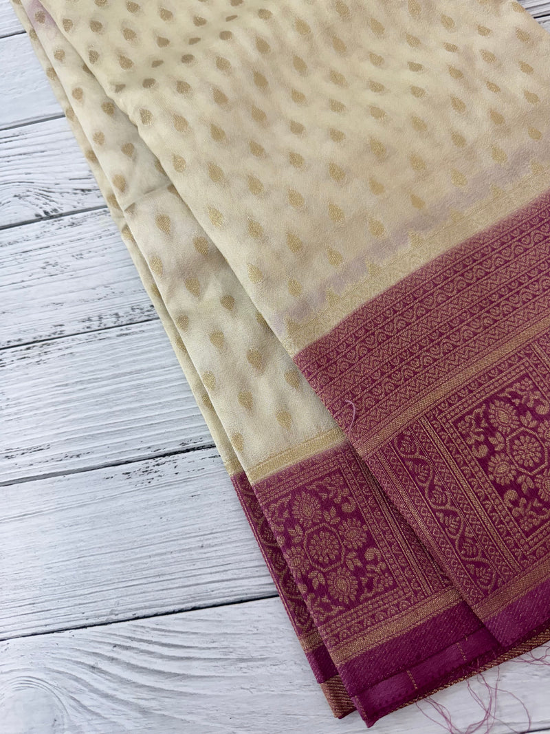 Semi banarasi Georgette saree - MSB8976