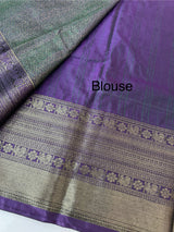 Checks Semi kanchi silk saree with blouse MBS7859