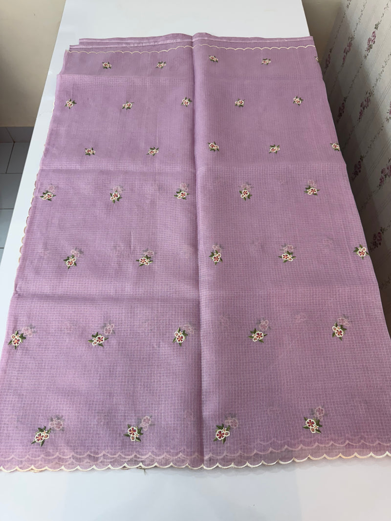 Soft kota silk saree with embriodery work MS89432