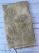 Organza saree with tissue applique work MS5081 - Beige