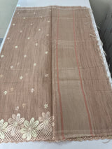 Soft Tissue kota embroidery saree MSK4660 - Dusky PeachPink