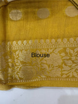Soft Semi Chanderi saree with banarasi buttas MS9876