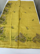 Soft silk cotton saree with embriodery MS8678