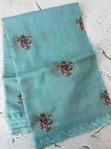 Silky kota embroidery saree MSK4359 Blue