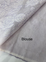 Jute linen saree with applique work MSH152