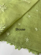 Crush Organza saree MSK5463- PistaGreen