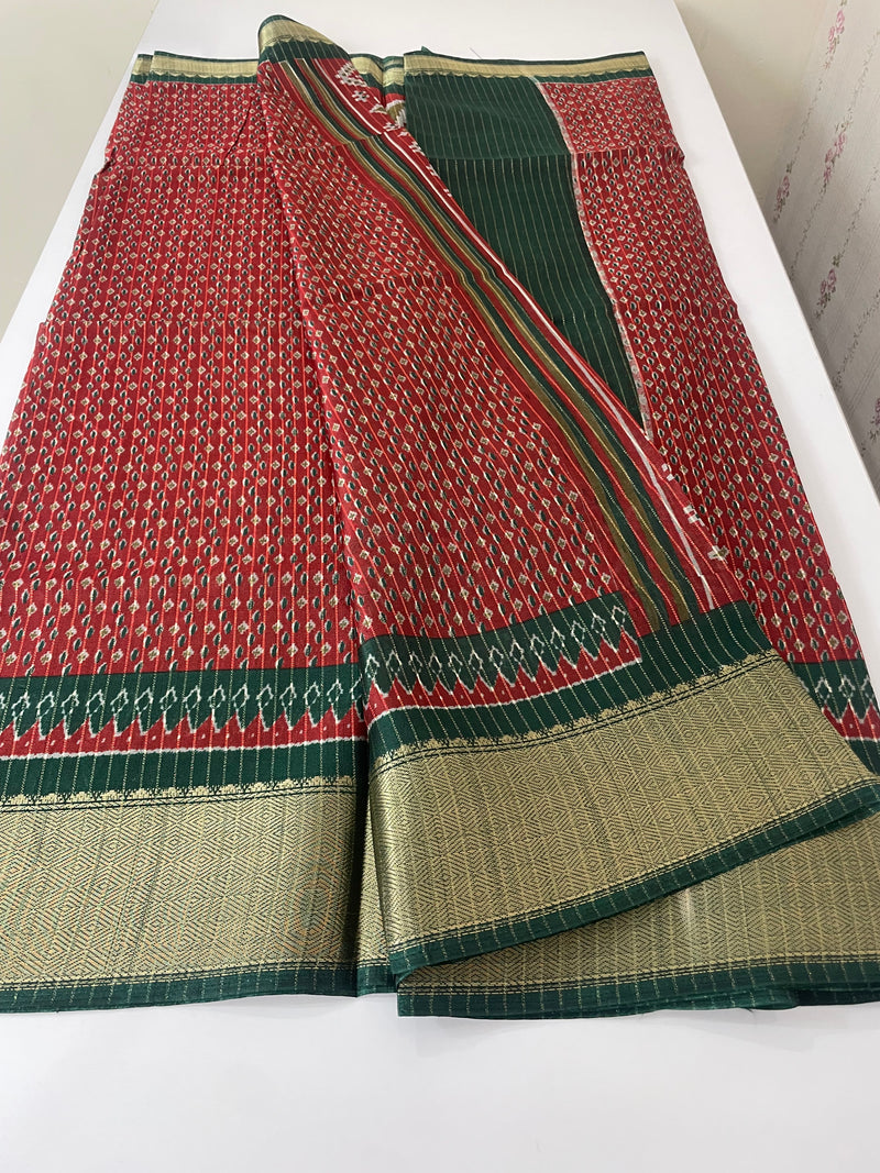 Semi silk saree with zari border MS99789