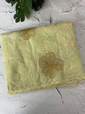 Semi organza saree with thread work - MSH910 PastelGreen