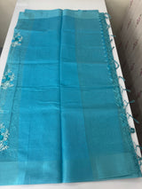 Tissue silk saree with embroidery MSH240