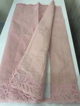 Mul chanderi saree with applique borders MSH111