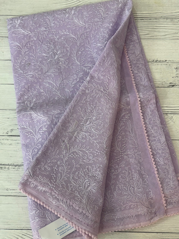 NetKota thread work saree MS22100- Lavender