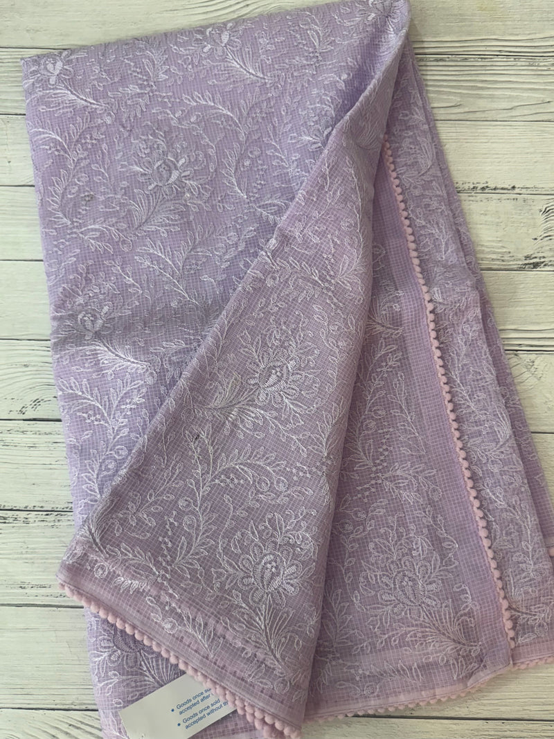 NetKota thread work saree MS22100- Lavender