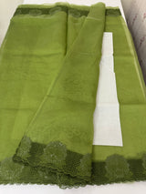 Glass Organza saree with cutwork borders - MSH005