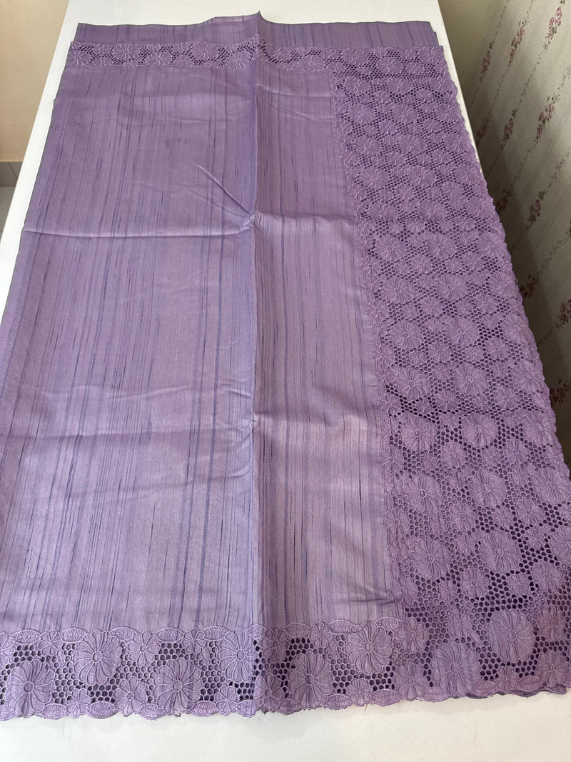 Cutwork Semi tussar saree MTSS845