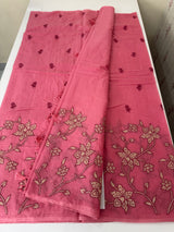 Mul chanderi tissue applique saree MSH150