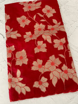 Semi organza saree with tissue applqiue work - MSH931