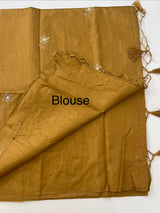 Butter silk saree with embroidery MTS569