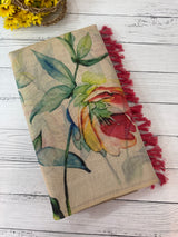 Tissue mix semi silk saree with digital prints MS8966