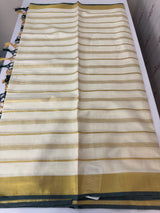 Kerala cotton saree - lines