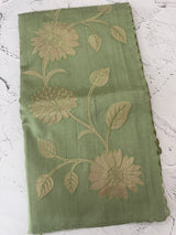 Blended Tussar silk saree with tissue applique work- MSH193 DuskyGreen