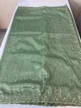 Handworked Designer tissue silk blend saree with sequins & cutdana work - MSHW270