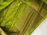 Banarasi warm silk saree with brocade blouse MS12165 LeafGreen