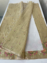 Soft Tissue kota embroidery saree MSK4660 DustyGreen