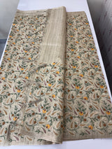 Tissue blended tussar Silk saree with embroidery MST114