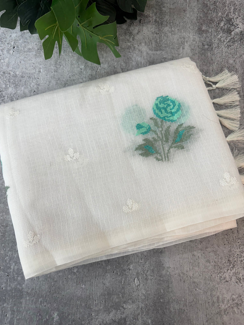 Silky kota embroidery saree MSK654