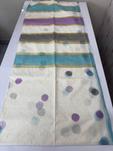 Semi chanderi saree with multi color polka dots- MSF334