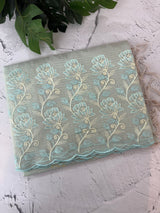 Soft Tissue kota embroidery saree MSK4660 DustyBlue