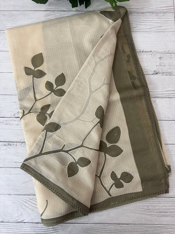 Pure soft kota silk saree with digital prints  MS19065