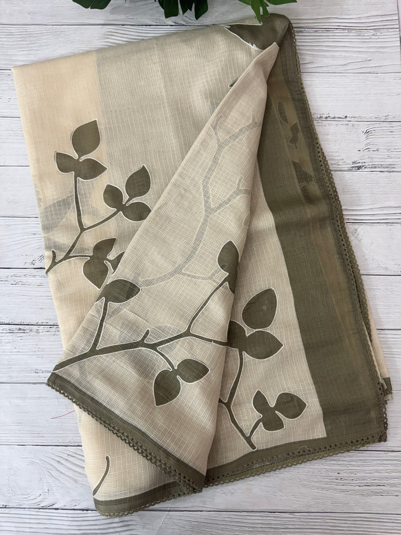 Pure soft kota silk saree with digital prints  MS19065