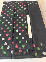 Supernet embriodery saree MSE532 Black