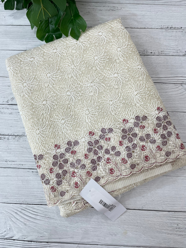 Cutwork Phulkari NetKota embroidery saree - MSH987