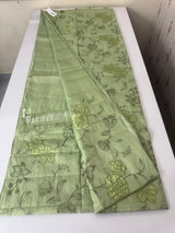 Blended Satin finish Tussar silk saree with applique work- MS8177