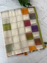 Semi chanderi saree with multi color checks- MSF334