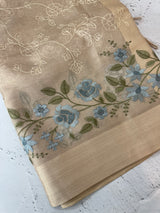 Tissue silk saree with embroidery MSH235