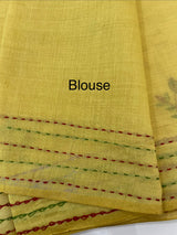 Semi chanderi saree with embriodery MSF590