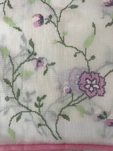 Soft Netkota saree with cross stitch embroidery MSH210