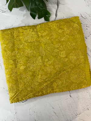 Malai chanderi saree with embroidery work MSM890