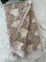 Jute Linen saree with thread work MSH206 Lavender