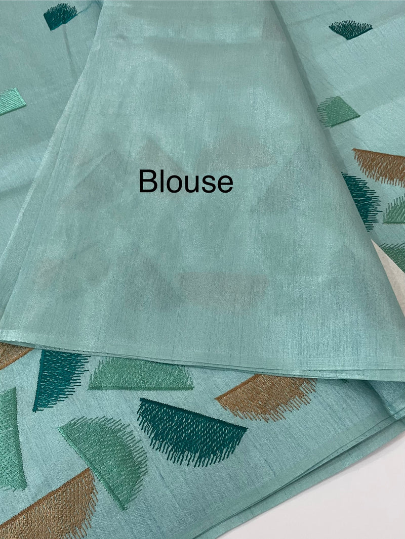 Semi silk saree MS67449 - Blue