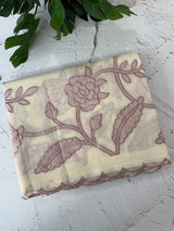 Moonga checks saree with Applique work  MSK765