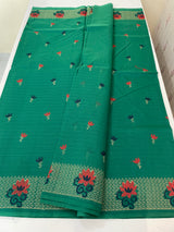 Netkota embriodery saree MS1456 BottleGreen