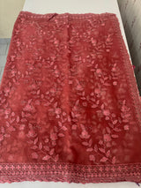 Soft Crush organza saree with embroidery and cutdana work - MOS5782