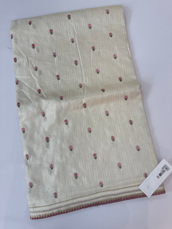 Blended soft tussar saree with thread work MTS9965
