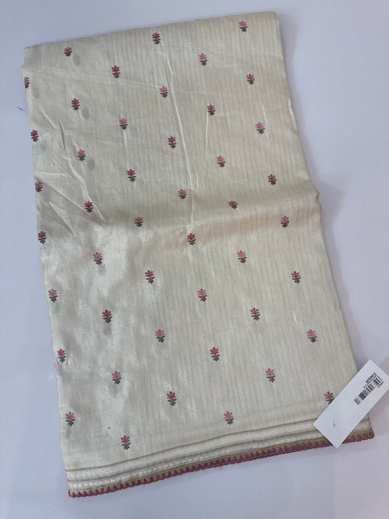 Blended soft tussar saree with thread work MTS9965