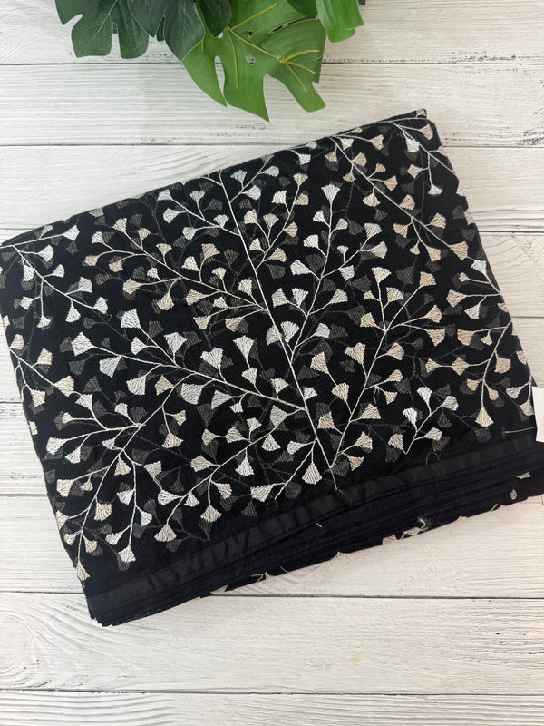 Supernet embriodery saree SSPNHRS